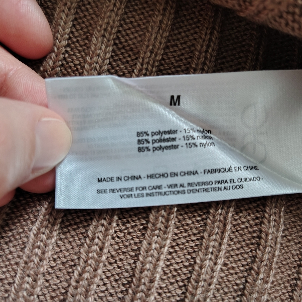 *NWT* Jessica Simpson Women's Medium Brown Ribbed Sweater - Picture 8 of 12